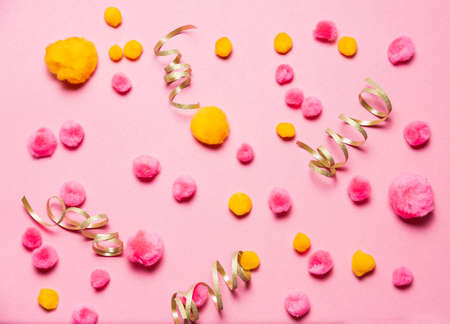 Bright holiday background flat layの写真素材