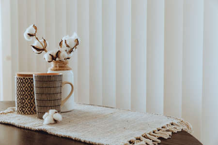 Cozy home handmade and eco-concious decorの写真素材
