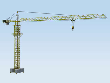 Perspective Crane with backgroundの写真素材