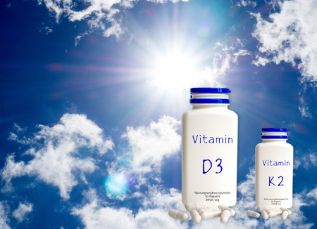 Vitamin D3 and K2の写真素材