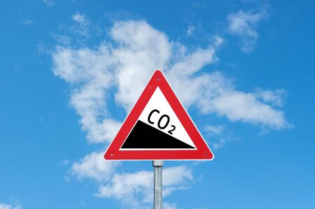 Co2 Warning signの写真素材