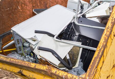 Recycling at the material yardの写真素材