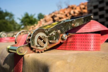 Truck lashing strap safety
