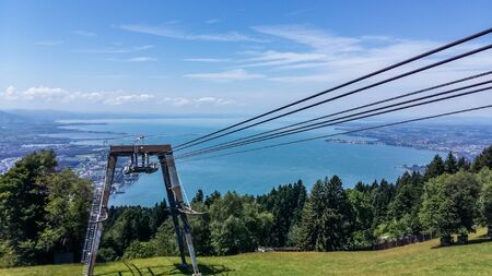 Lake Constance: view from the Pfaender cable carの写真素材