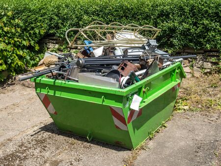 Metal scrap collection container