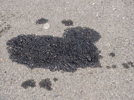 Oil stain of a vehicleの写真素材