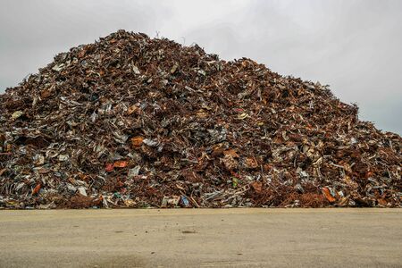 metal scrap garbageの写真素材