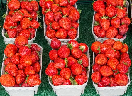 Fresh Strawberry on the Marketの写真素材