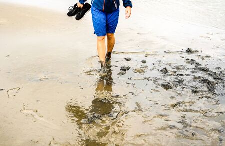 Boy in the Wadden Sea