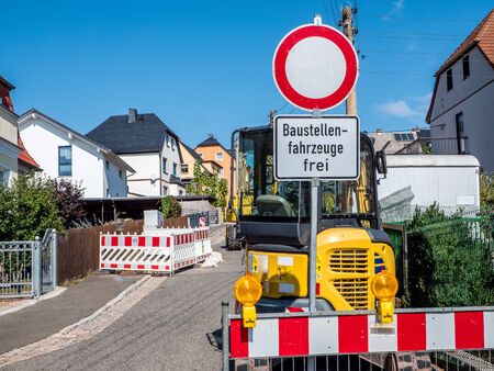 Transit Prohibited construction vehicles freeの写真素材