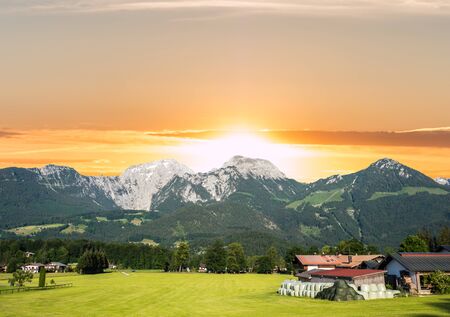 High GÃ¶ll in the Berchtesgaden Alps at sunset
