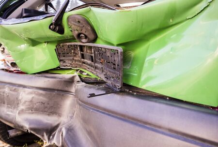 crashed carの写真素材