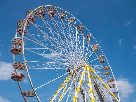 Ferris wheel at the fairの写真素材