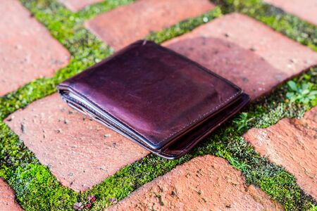 Purse is on the floorの写真素材