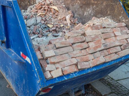 Bricks rubble container