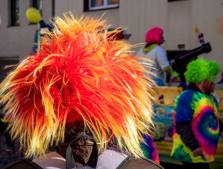 Carnival parade in the German cityの写真素材
