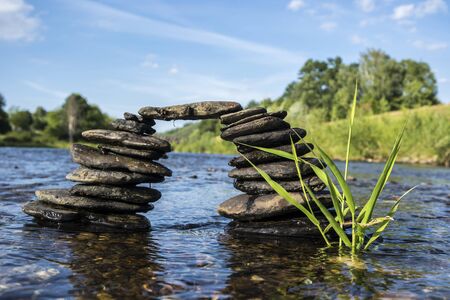 Balance Stone in the lake