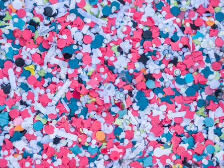 Confetti in the carnivalの写真素材