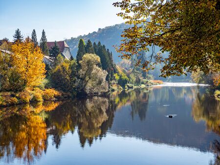 Scenic river Ilz in Lower Bavaria