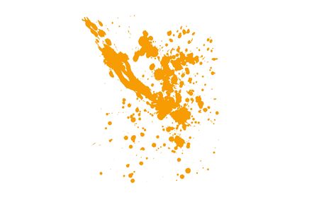 Orange splash on white backgroundの写真素材