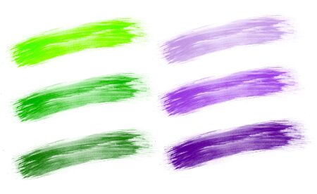 Brush stroke color isolated white backgroundの写真素材