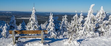 Panoramic winter landscapeの写真素材