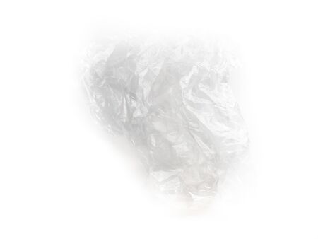 Plastic bag isolated on white backgroundの写真素材