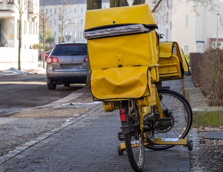 Postman bike in Germanyの写真素材