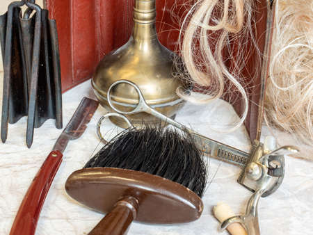 Antique hairdressing tool of yesteryearの写真素材