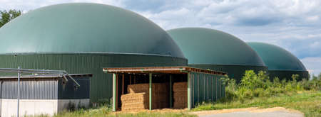 Panorama biogas plans in Germanyの写真素材