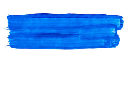 Blue brush stroke isolated on white background