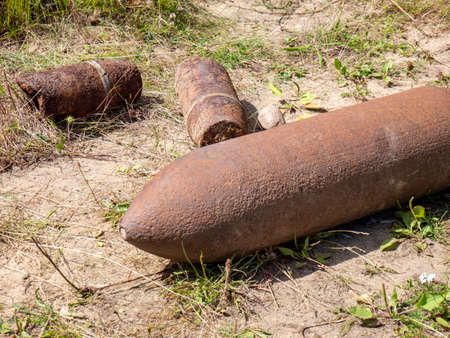 Bomb find pilot bombs from the World Warの写真素材