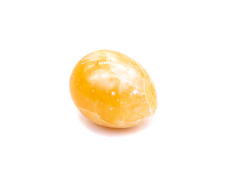 Egyptian Alabaster Gemstone Isolated on White Background