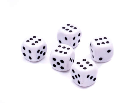 Game dice isolated on white background