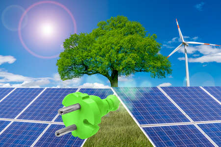 Green renewable energy environmental protection nature protection lifeの写真素材