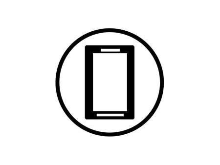 Tablet icon isolated on white backgroundの写真素材