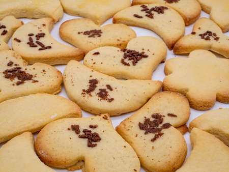 Many Christmas cookies biscuits isolated