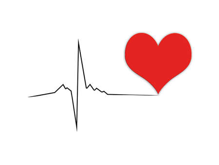Heart rate icon vector isolated white background