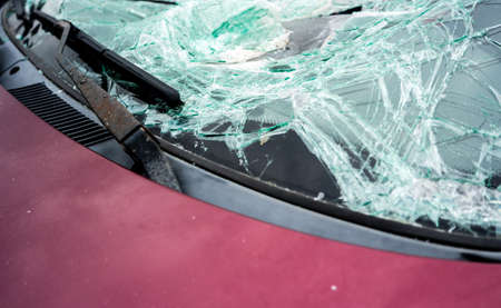 The Broken Windshield In The Car Accident