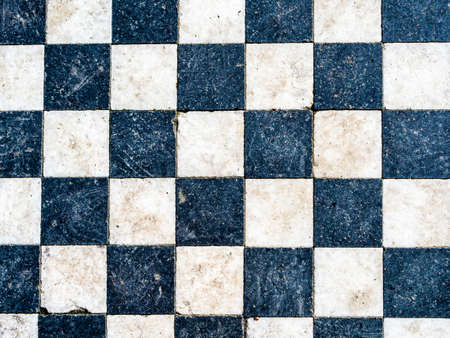 black and white checkerboard background textureの写真素材