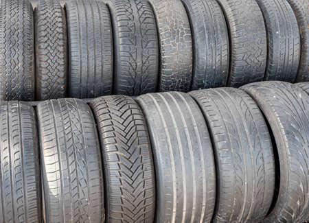 various car tires with profile