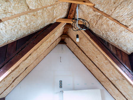 Expansion of a roof structure in the houseの写真素材