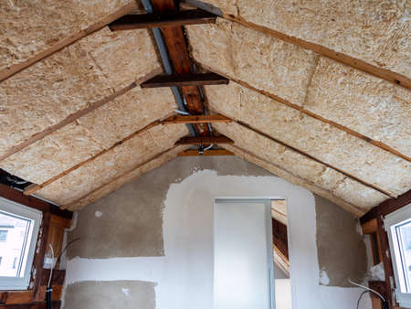 Expansion of an attic in the houseの写真素材