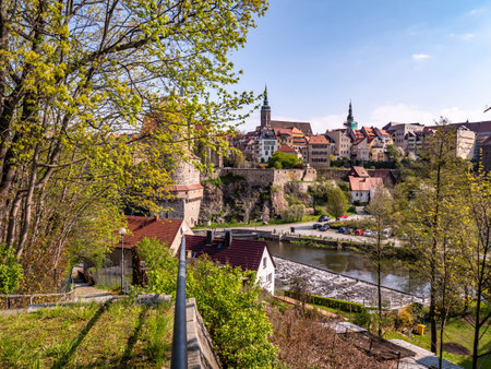 View of the old town of Bautzen in springのeditorial素材