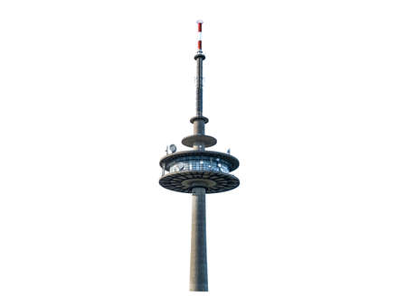 Transmission tower isolated on white background