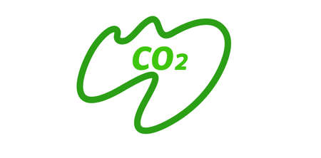 Cloud CO2 Icon Vector Logoのイラスト素材