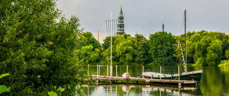 Zwickau Cathedral with Schwanenteich Park