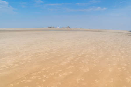 Sandy beach on the North Sea in Sankt-Peter-Ordingの写真素材