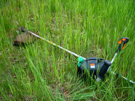 Brush cutter in a meadow mowing equipment