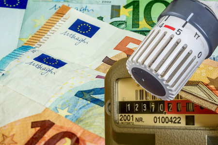 symbolic energy and heating costsの写真素材